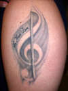 Treble Clef tattoo