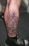 Undead statue of Liberty tattoo