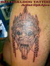 bali mask tattoo