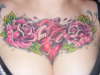human heart and 2  roses, chest peice. tattoo