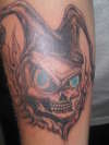 jester skull tattoo