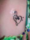 music heart tattoo