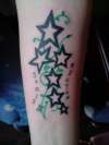 stars and vine tattoo