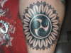 tribal flower tattoo