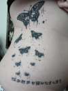Butterflies and Kanji tattoo