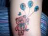 DLK with teddy & ballons tattoo