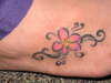 Flower Tattoo on my foot tattoo