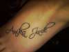 My name on my foot.. tattoo