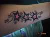 Stars on forearm tattoo
