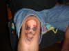 knee skull tattoo