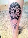 polynesian leg design. tattoo