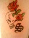 skull and rose tattoo