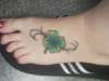 'Lucky' 4-leaf clover tattoo