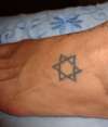 Star of David tattoo