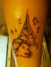 Tribute to my Aunt who loved Paris & French music! tattoo