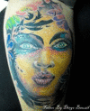 color portrait tattoo