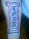 scroll tat of my little girls name tattoo