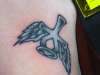 Egyptian Ankh with Halo and Wings tattoo