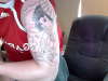Geisha sleeve progress. 2 hours. tattoo