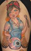 Mechanic Pinup tattoo