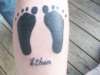 footprints    rate me please tattoo