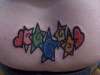 hearts and stars back piece tattoo