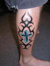 Tribal with Cross tattoo
