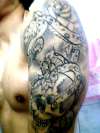 skull and snake tattoo