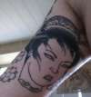 Severed Geisha Head tattoo