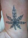 cannabis leaf tattoo