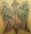 cross with wings tattoo