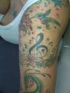 flowers/music tattoo