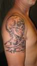 smoking skull tattoo
