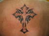 Cross w/ Tribal tattoo