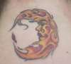 Fiery Moon tattoo