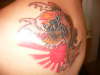 Koi  w/rising sun tattoo