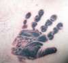 My Sons Handprint tattoo