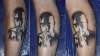 Stencil of 2Pac's face tattoo