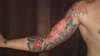 my 3 quarter koi sleeve tattoo