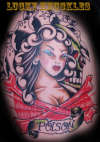 traditional pin up girl tattoo