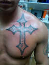 Affliction cross tattoo