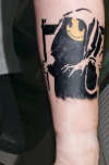Banksy Grin Reaper tattoo