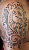 Henna Style with Skulls tattoo