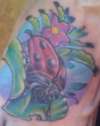 Ladybug on a leaf tattoo