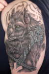 Werewolf & Sword tattoo