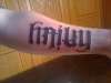 haily ambigram tattoo