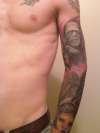 horror sleeve tattoo