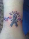 melanoma ribbon tattoo
