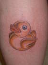 pointilism duckie tattoo