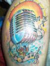 50s microphone tattoo